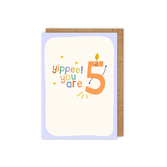 6 Pack Yippee! You are 5! 5th Birthday Card