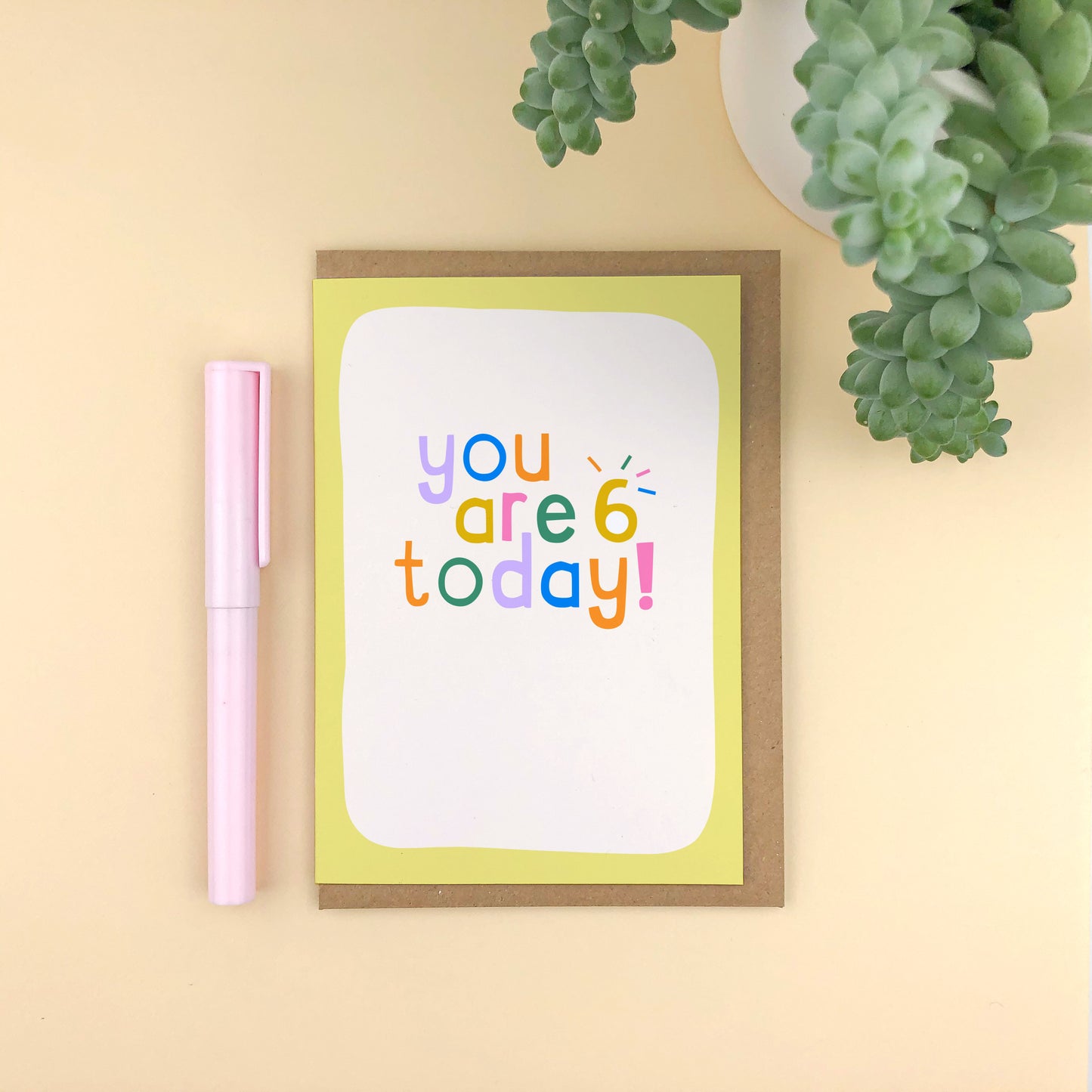 You are 6 today! 6th Birthday Card
