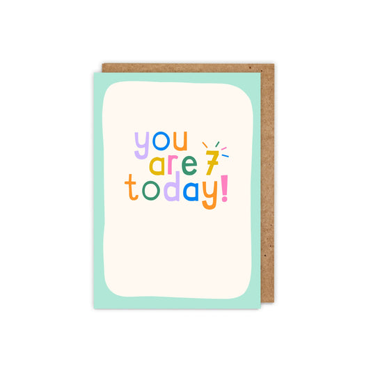 6 Pack You are 7 today! 7th Birthday Card