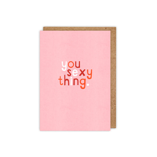 6 Pack 'You Sexy Thing' Funny Typographic Love Card