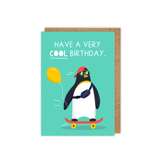 6 Pack Have a Very Cool Birthday. Penguin Birthday Card