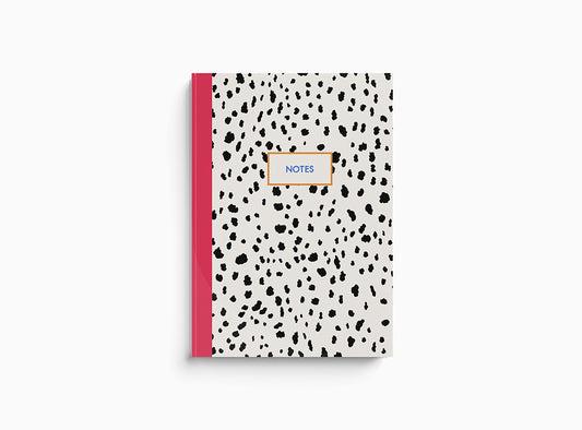 Dalmatian print 'notes' 96 lined page A5 Notebook