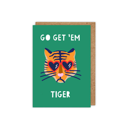6 Pack Go Get 'em Tiger Greetings Card