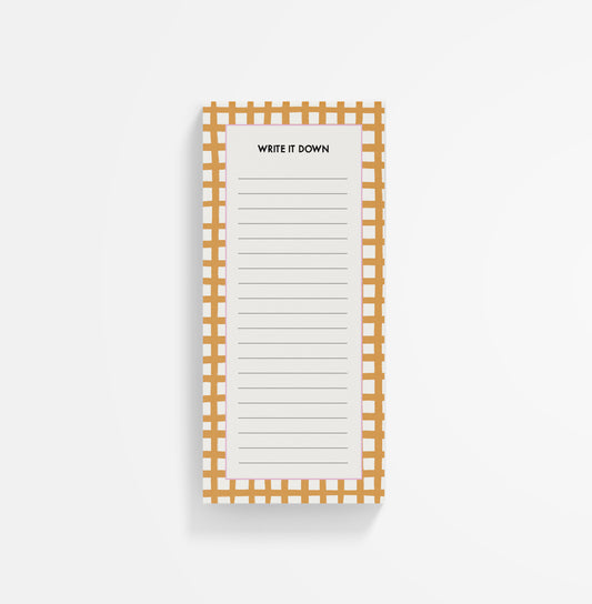 Grid Chequered List Notepad