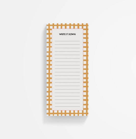 4 Pack Chequered List Notepad