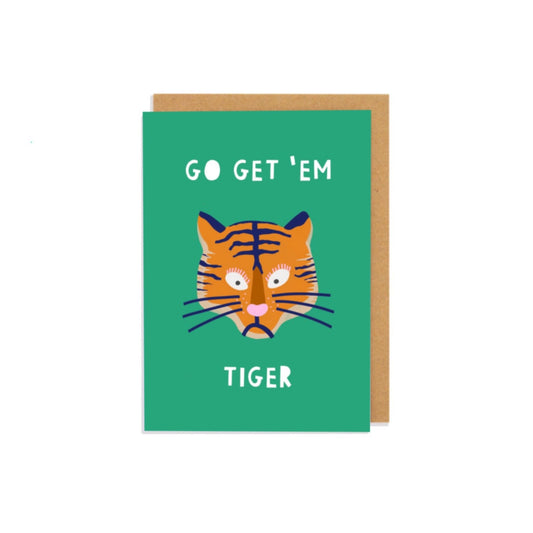 Go Get 'em Tiger Greetings Card