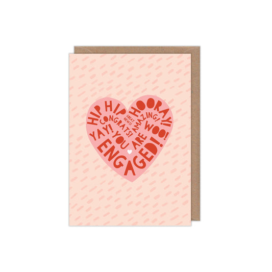 6 Pack Engagement Type Heart Card