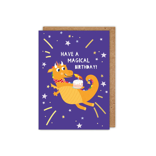 6 Pack Have a Magical Birthday Gold Foiled Children's Birthday Card