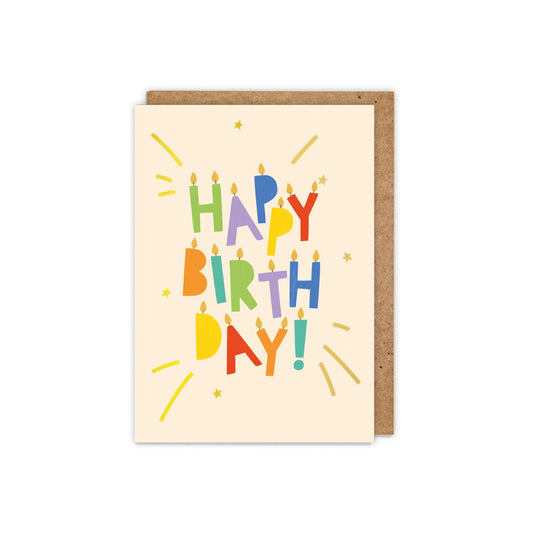 6 Pack HAPPY BIRTHDAY! Gold Foiled Birthday Card
