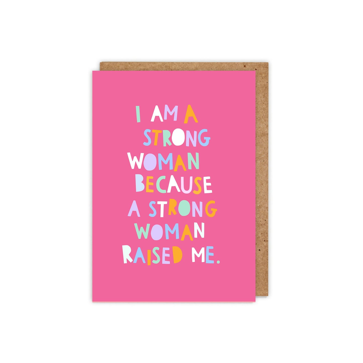 I am a Strong Woman Because a Strong Woman Raised Me Card