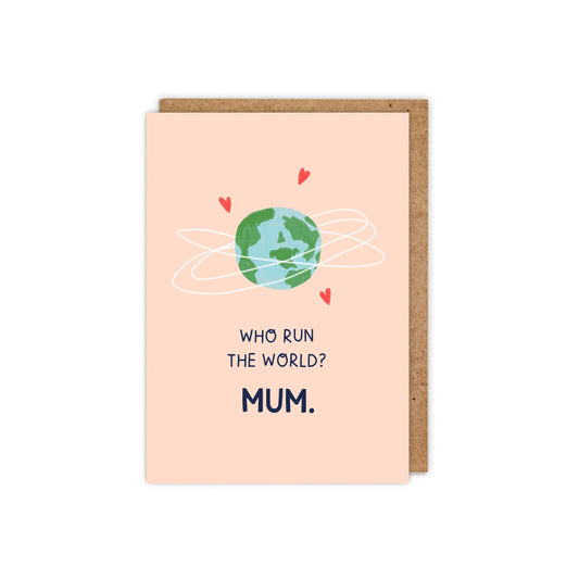 6 Pack Who run the world? Mum. Card.