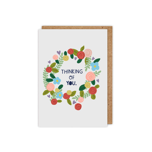 6 Pack Floral Thinking of You Card