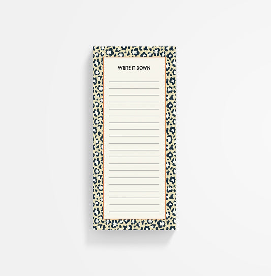 4 Pack Leopard Print List Notepad
