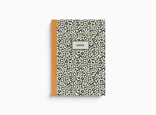 4 Pack Leopard print 'notes' 96 lined page A5 Notebook