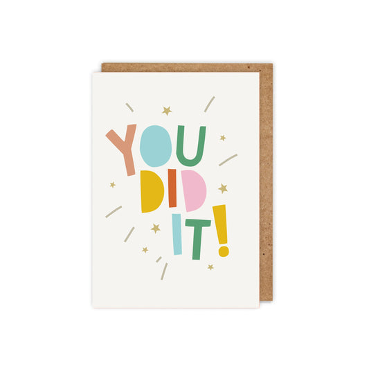 6 Pack You Did it! Congratulations card